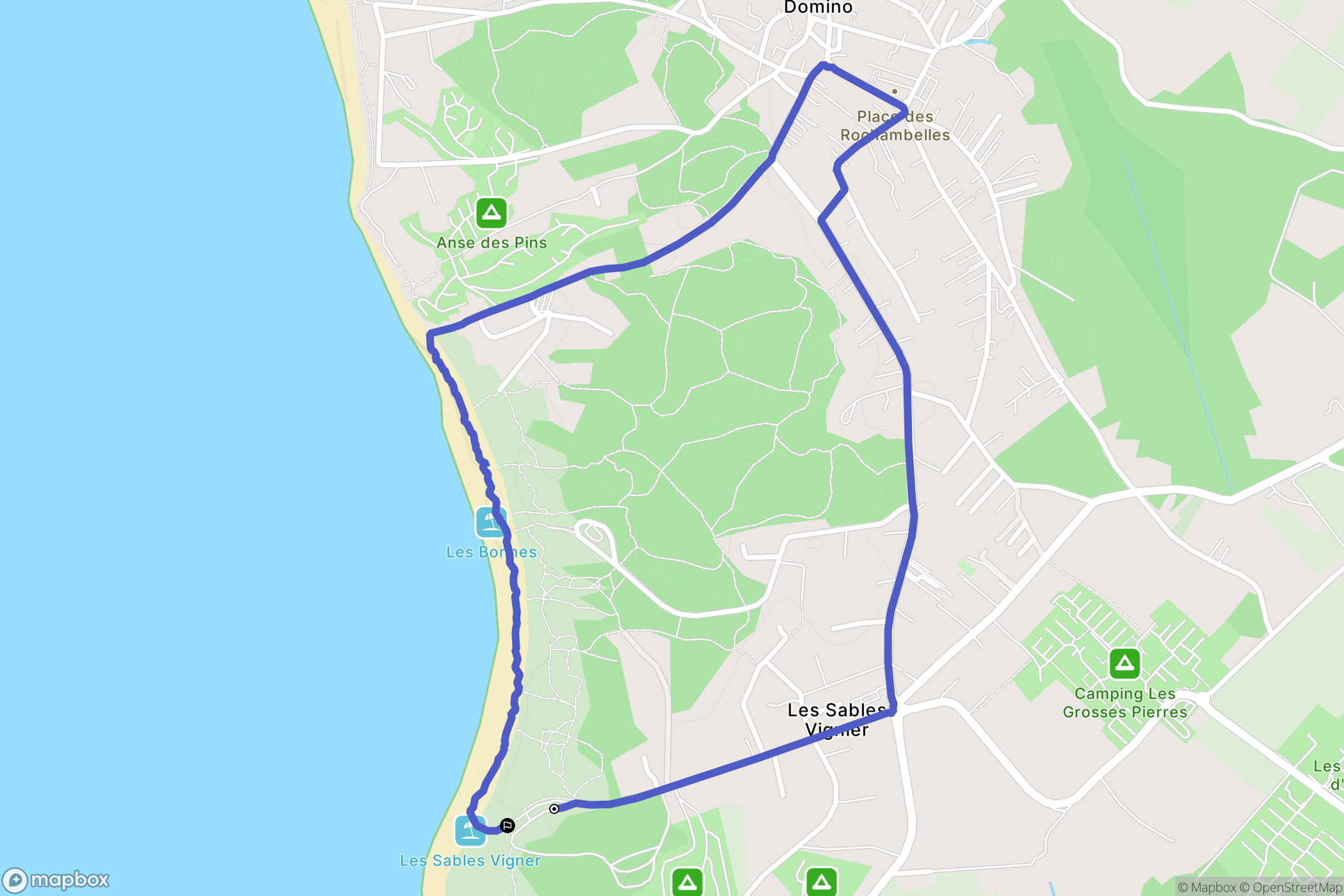 Saint-Georges-d'Oléron : carte du parcours de randonnée - France
