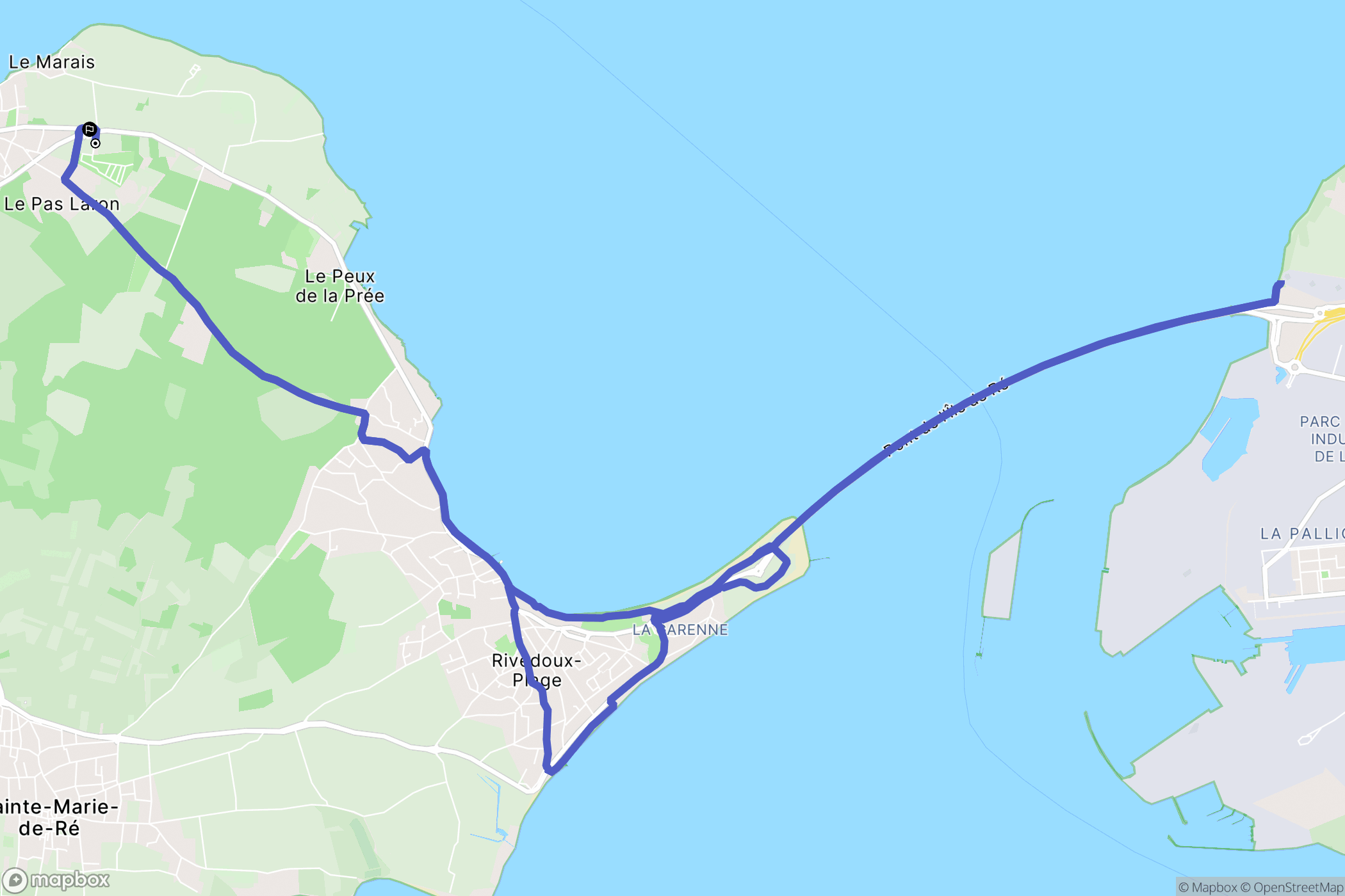 La Flotte : carte du parcours de randonnée - France