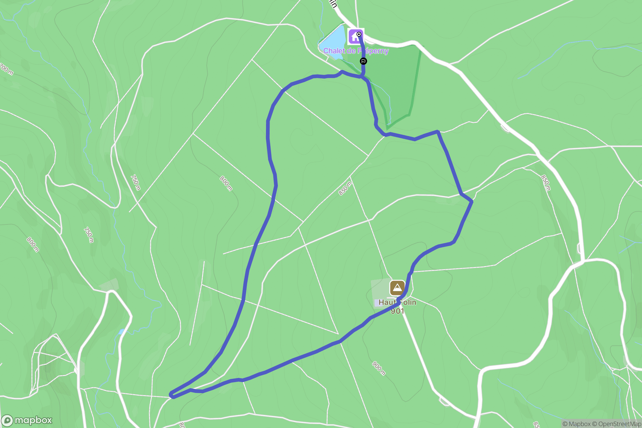 Arleuf : carte du parcours de randonnée - France