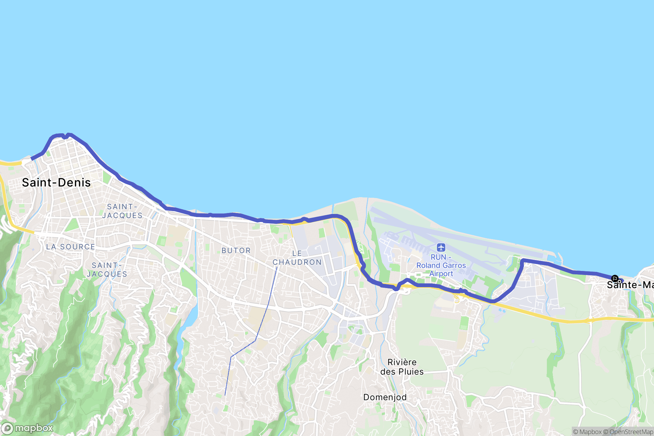 Sainte-Marie : carte du parcours de randonnée - France