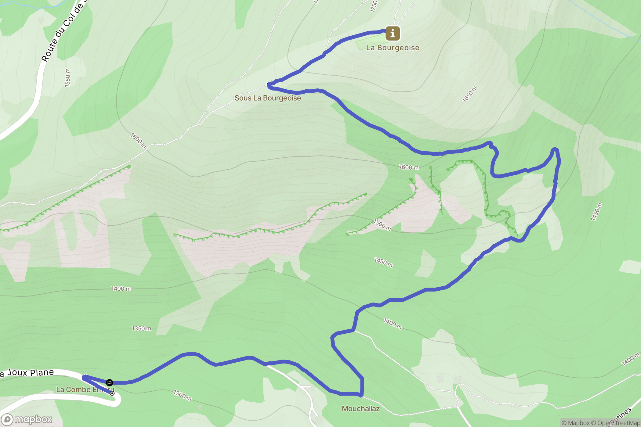 Samoëns : carte du parcours de randonnée - France