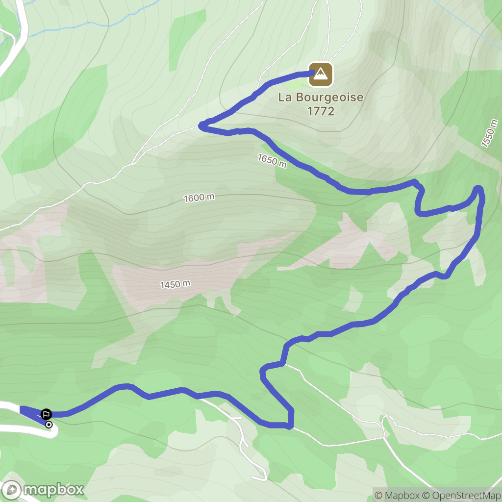 Samoëns : carte du parcours de randonnée - France