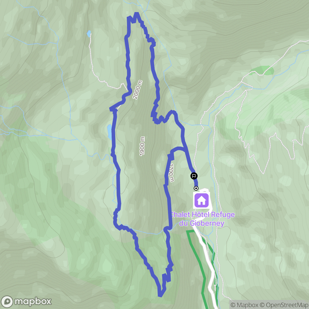 La Chapelle-en-Valgaudémar : carte du parcours de randonnée - France