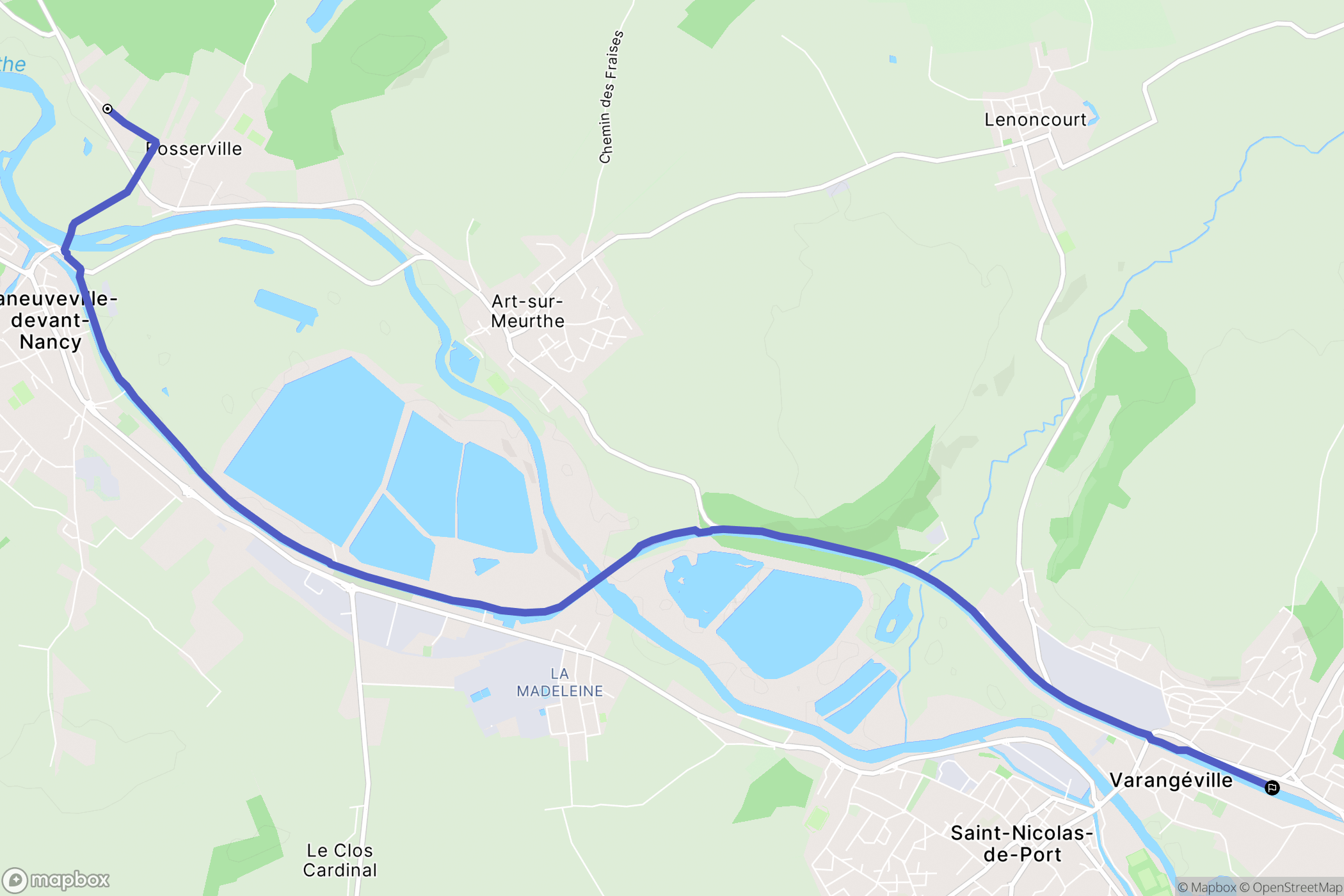 Art-sur-Meurthe : carte du parcours de randonnée - France