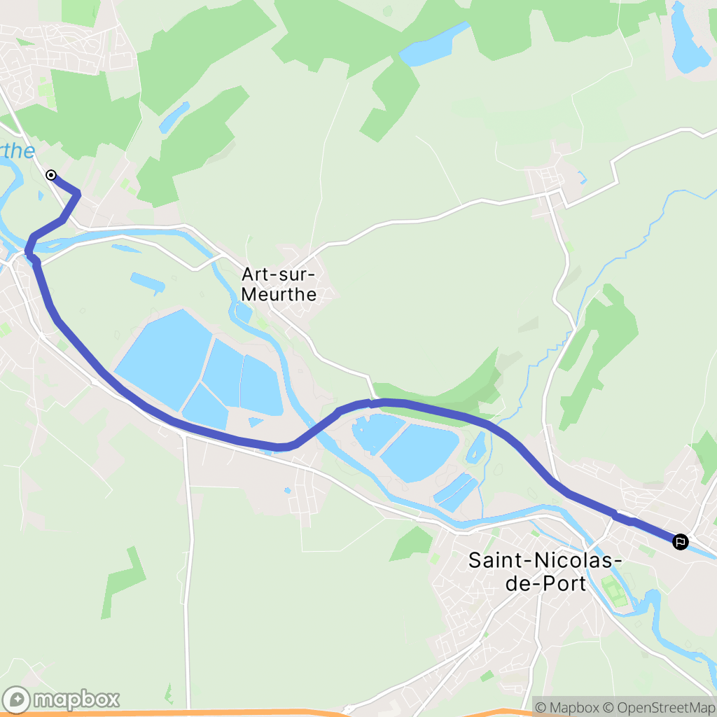 Art-sur-Meurthe : carte du parcours de randonnée - France