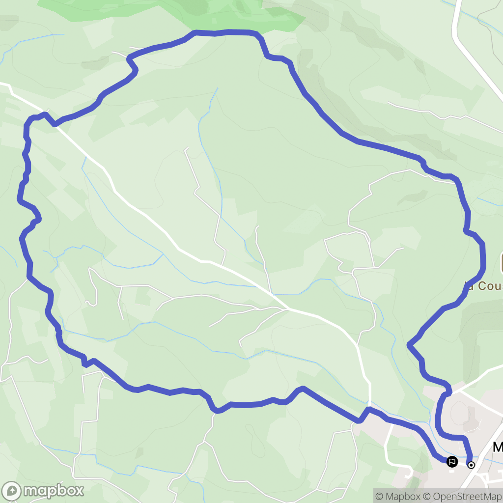 Val-de-Dagne : carte du parcours de randonnée - France
