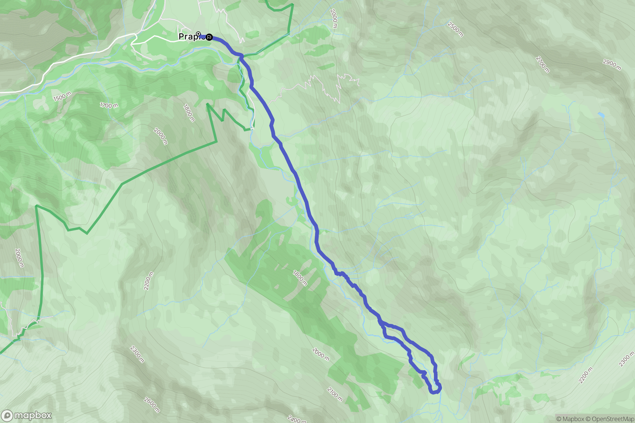 Orcières : carte du parcours de randonnée - France