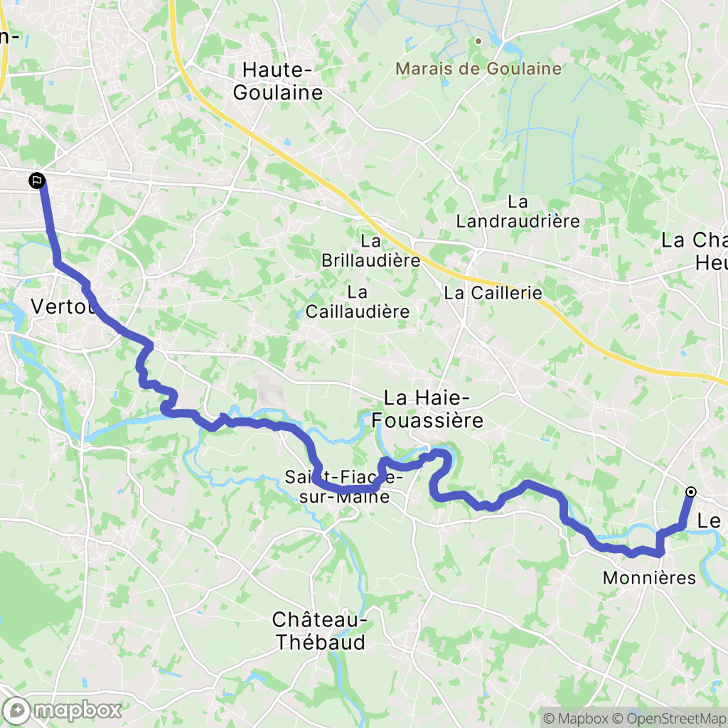 Le Pallet : carte du parcours de randonnée - France