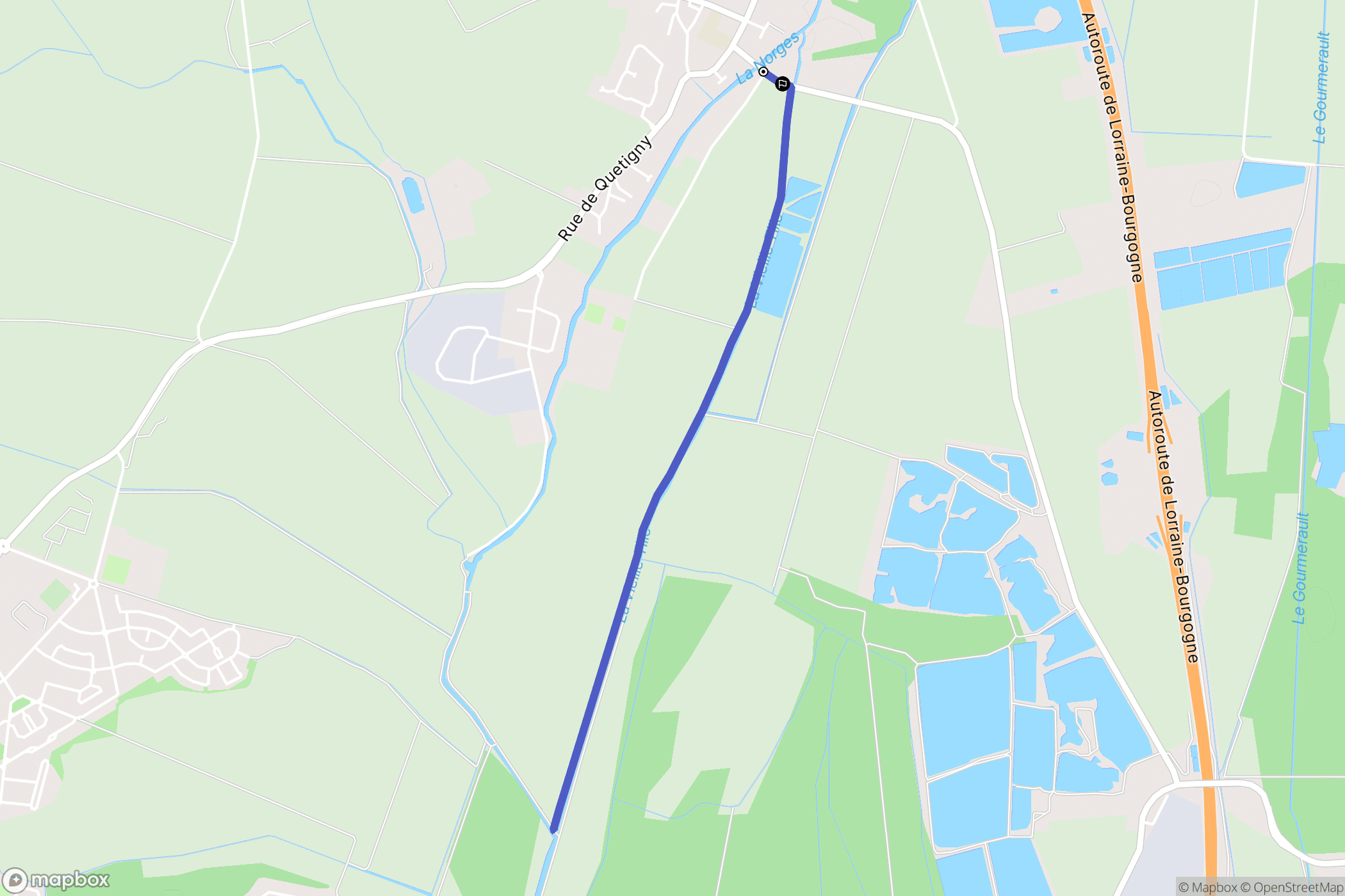 Couternon : carte du parcours de randonnée - France
