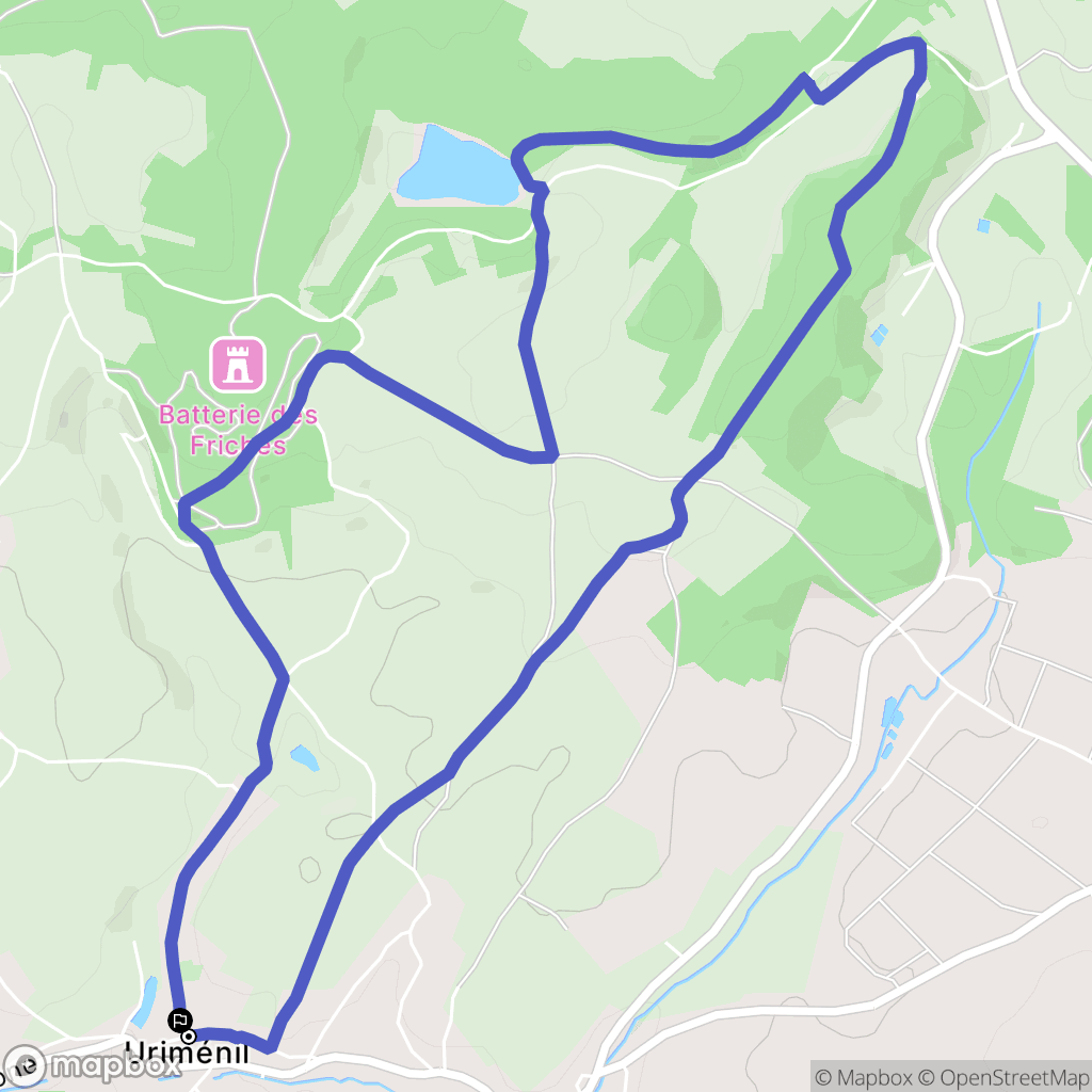 Uriménil : carte du parcours de randonnée - France