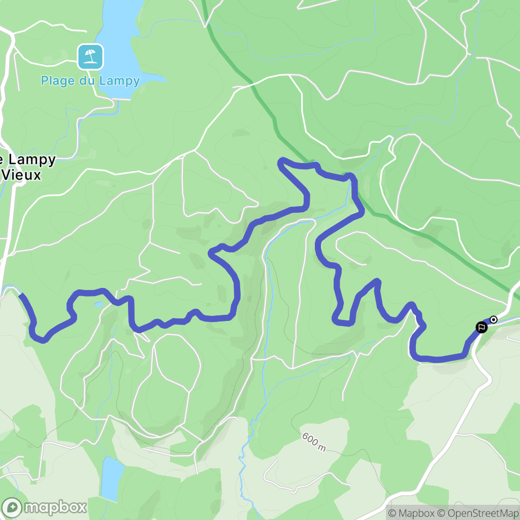 Saissac : carte du parcours de randonnée - France
