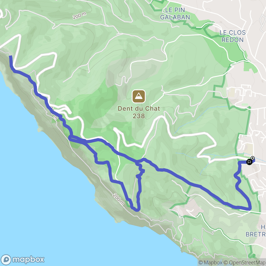 La Ciotat : carte du parcours de randonnée - France