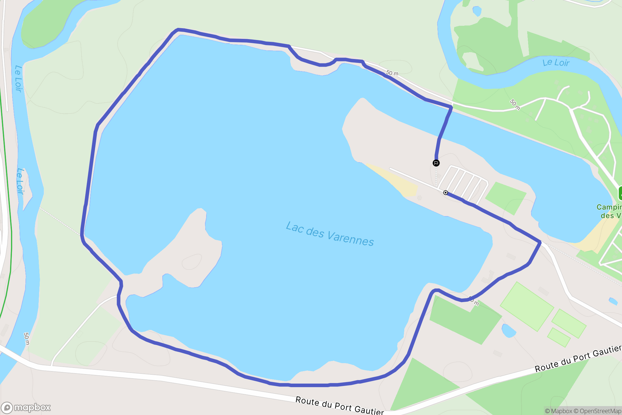 Marçon : carte du parcours de randonnée - France