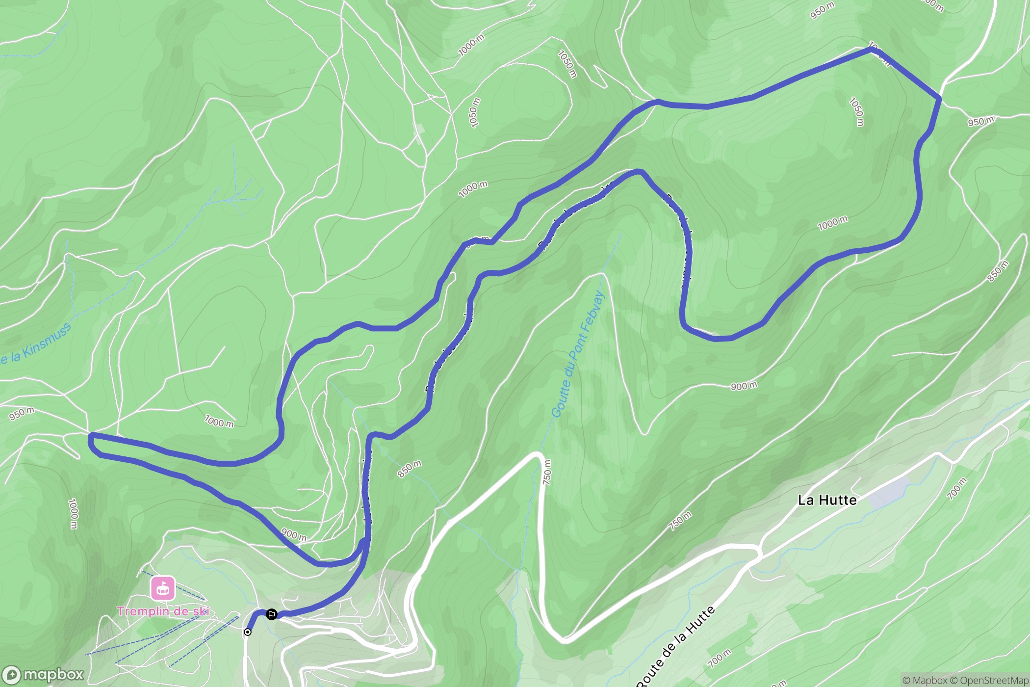 Bussang : carte du parcours de randonnée - France