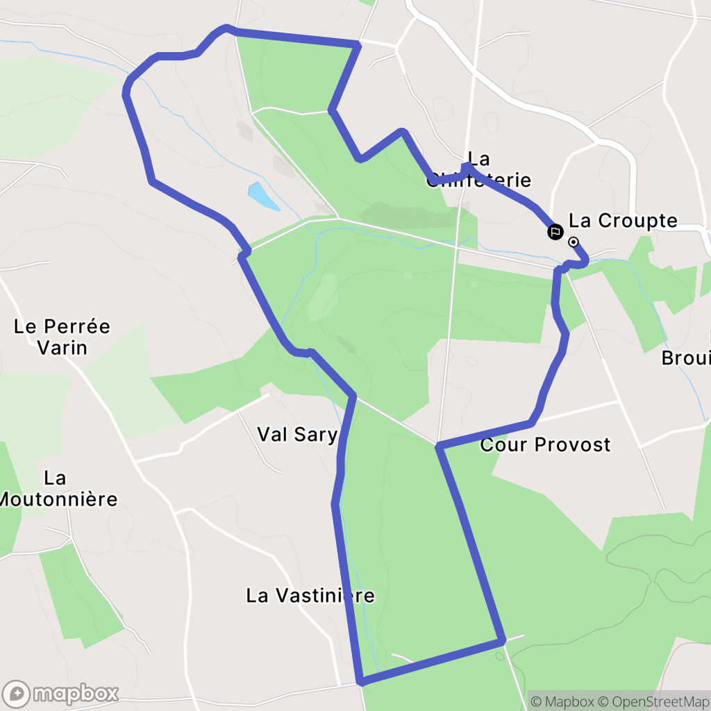 Livarot-Pays-d'Auge : carte du parcours de randonnée - France