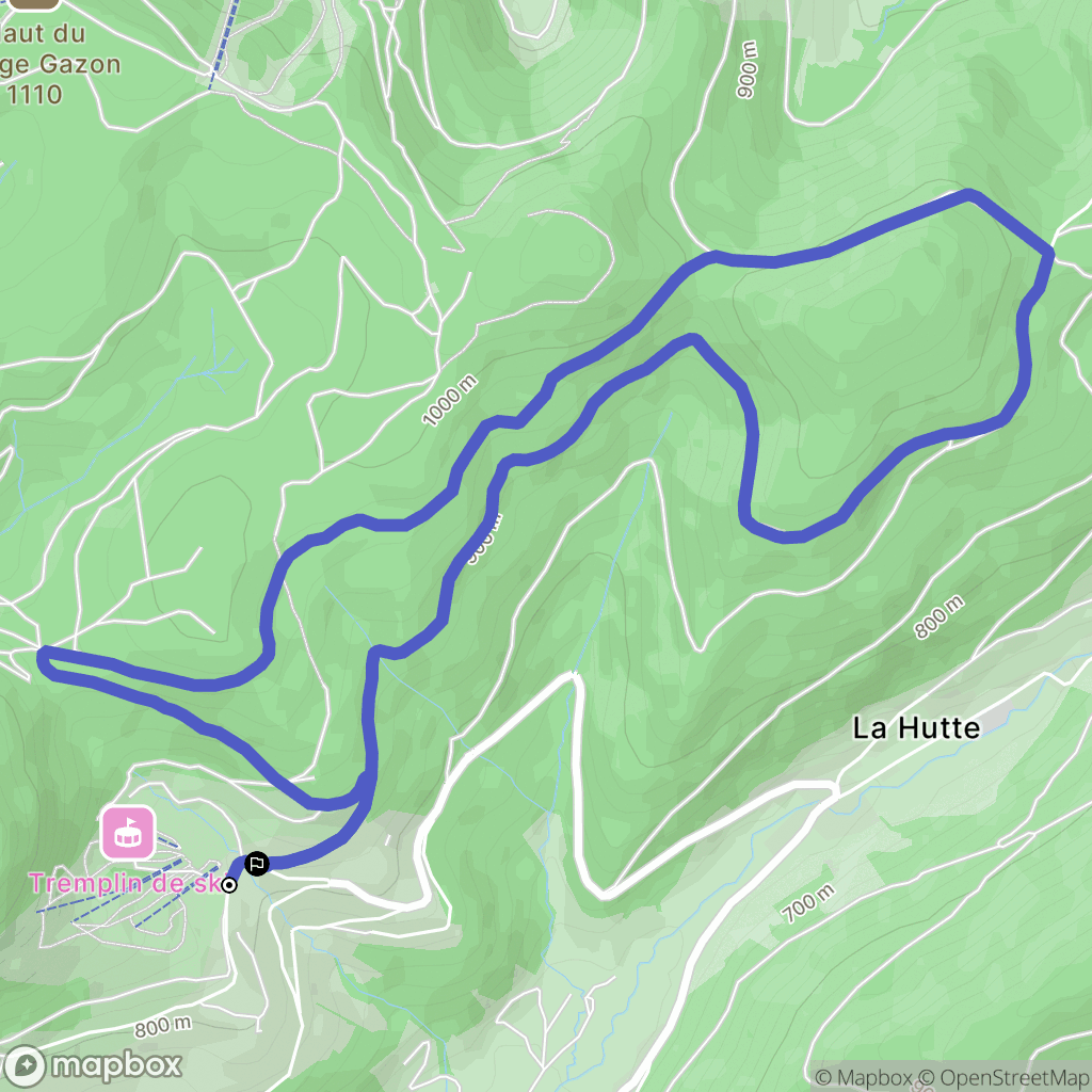 Bussang : carte du parcours de randonnée - France