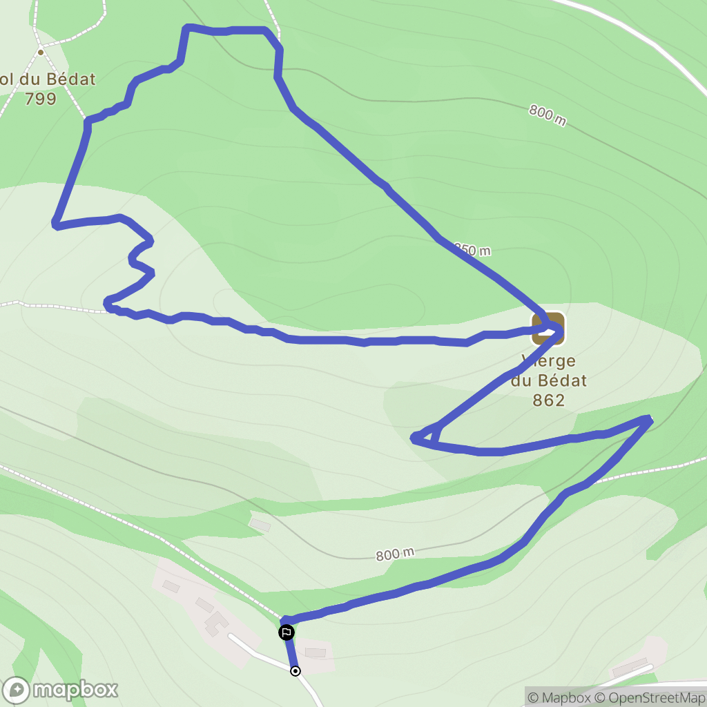 Bagnères-de-Bigorre : carte du parcours de randonnée - France
