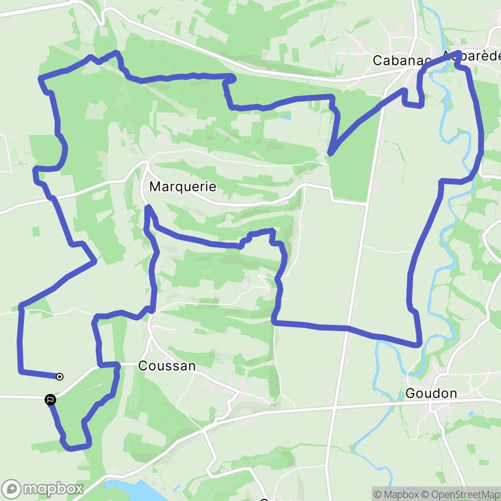Souyeaux : carte du parcours de randonnée - France