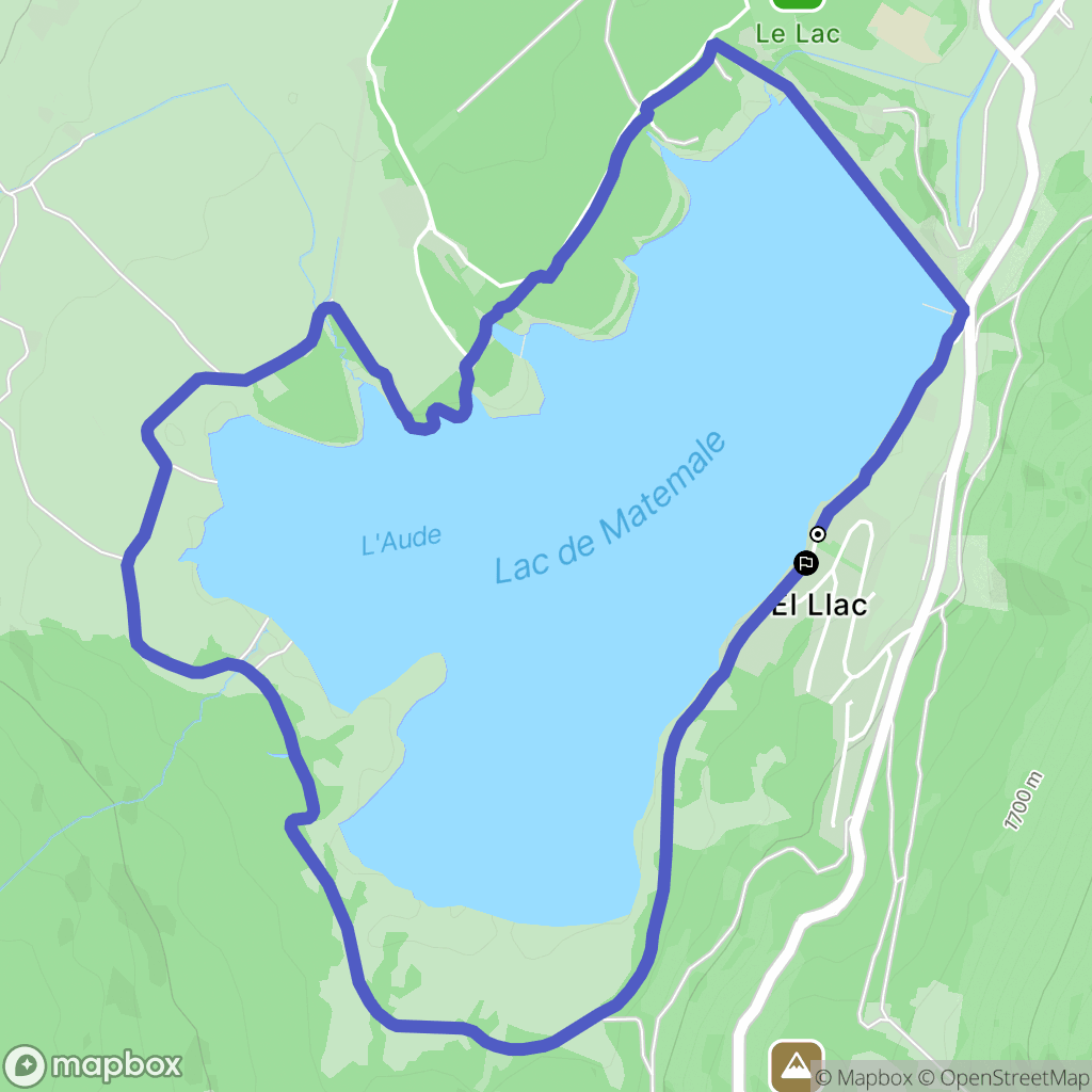 Matemale : carte du parcours de randonnée - France