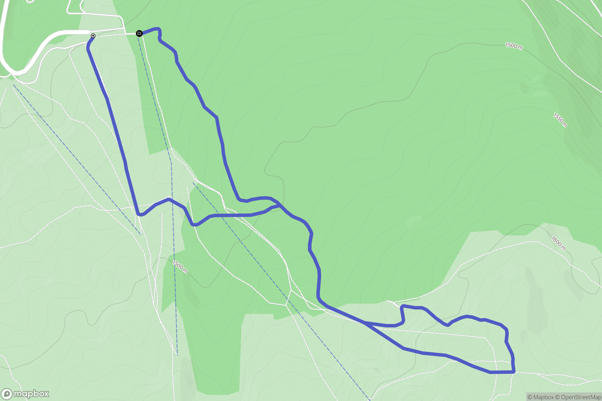 Saint-Agnan-en-Vercors : carte du parcours de randonnée - France