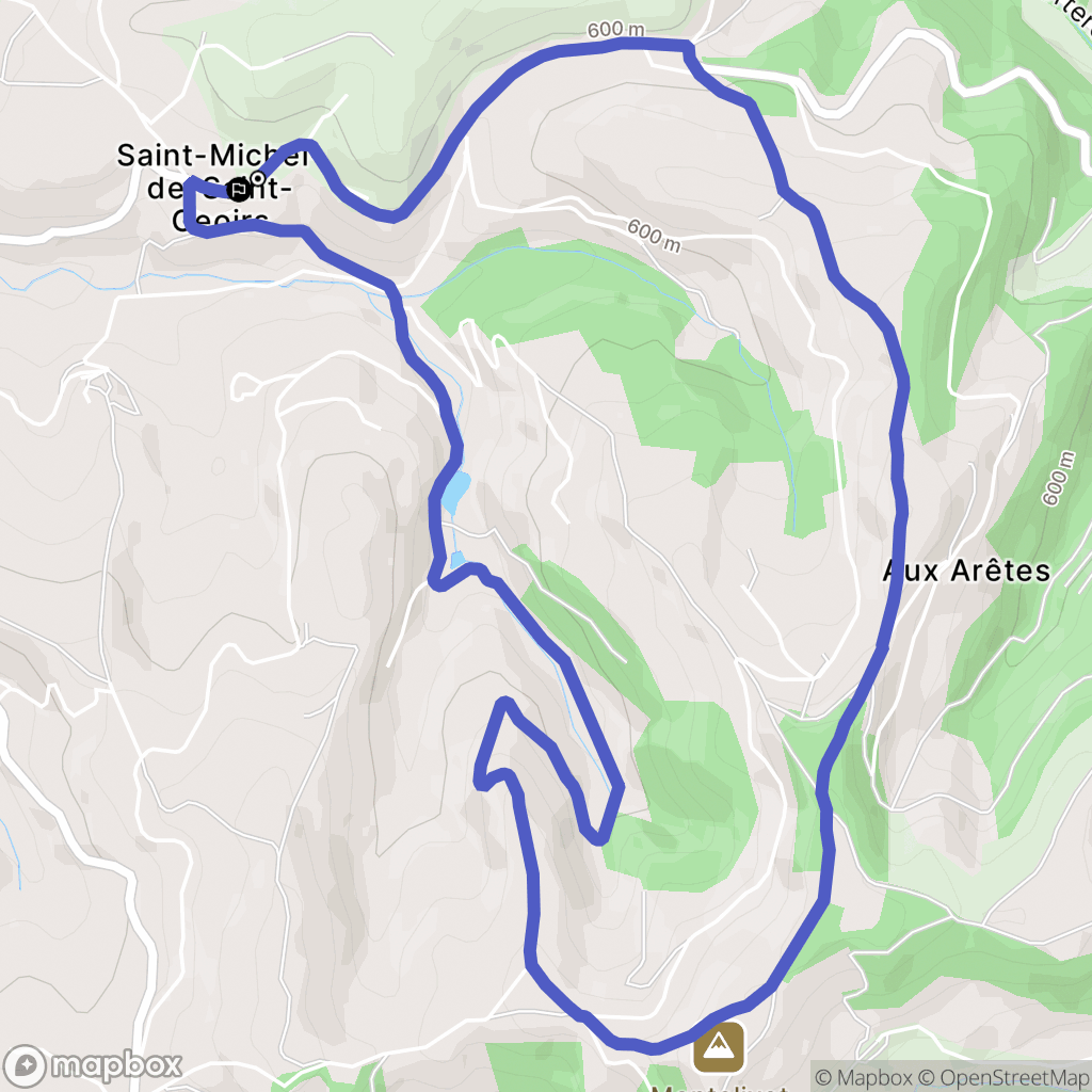 Saint-Michel-de-Saint-Geoirs : carte du parcours de randonnée - France
