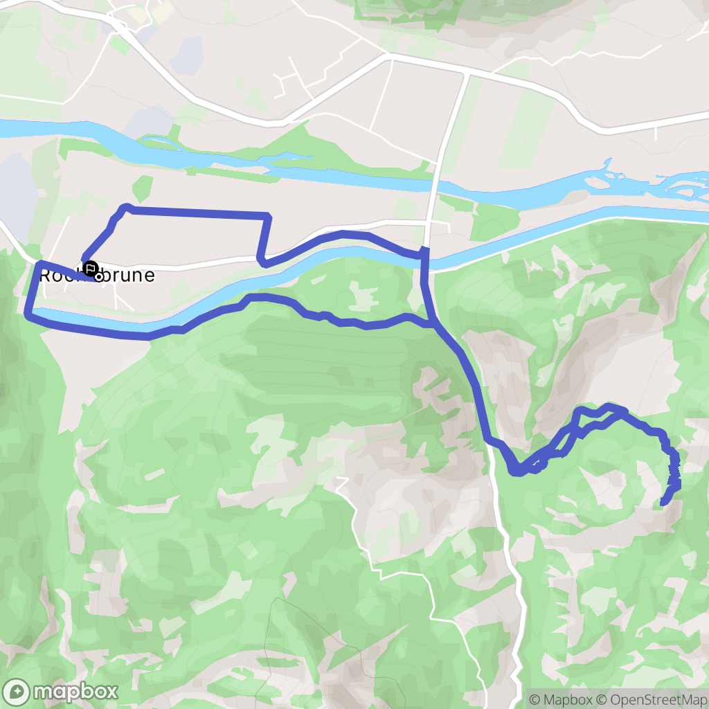 Rochebrune : carte du parcours de randonnée - France