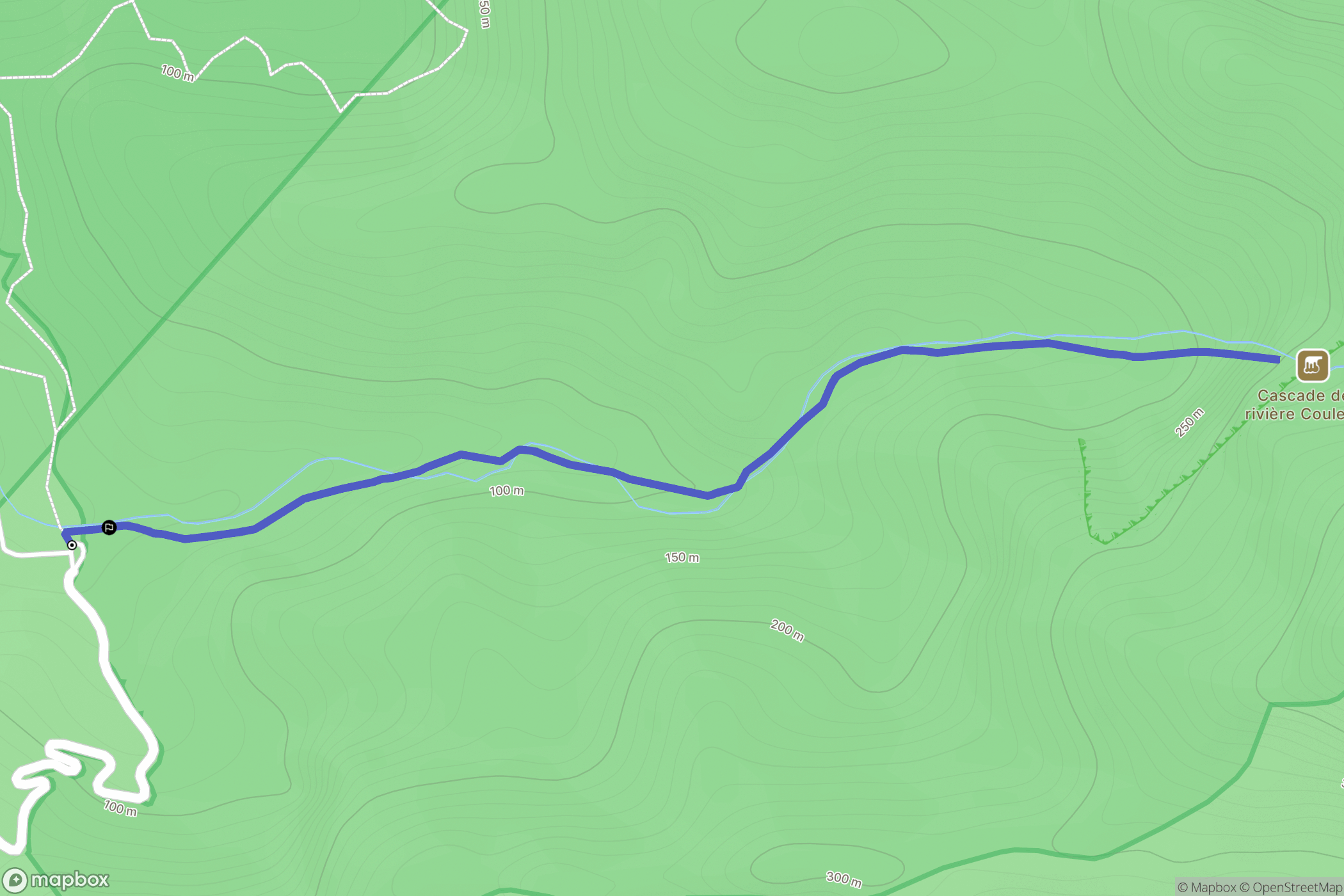 Le Prêcheur : carte du parcours de randonnée - France