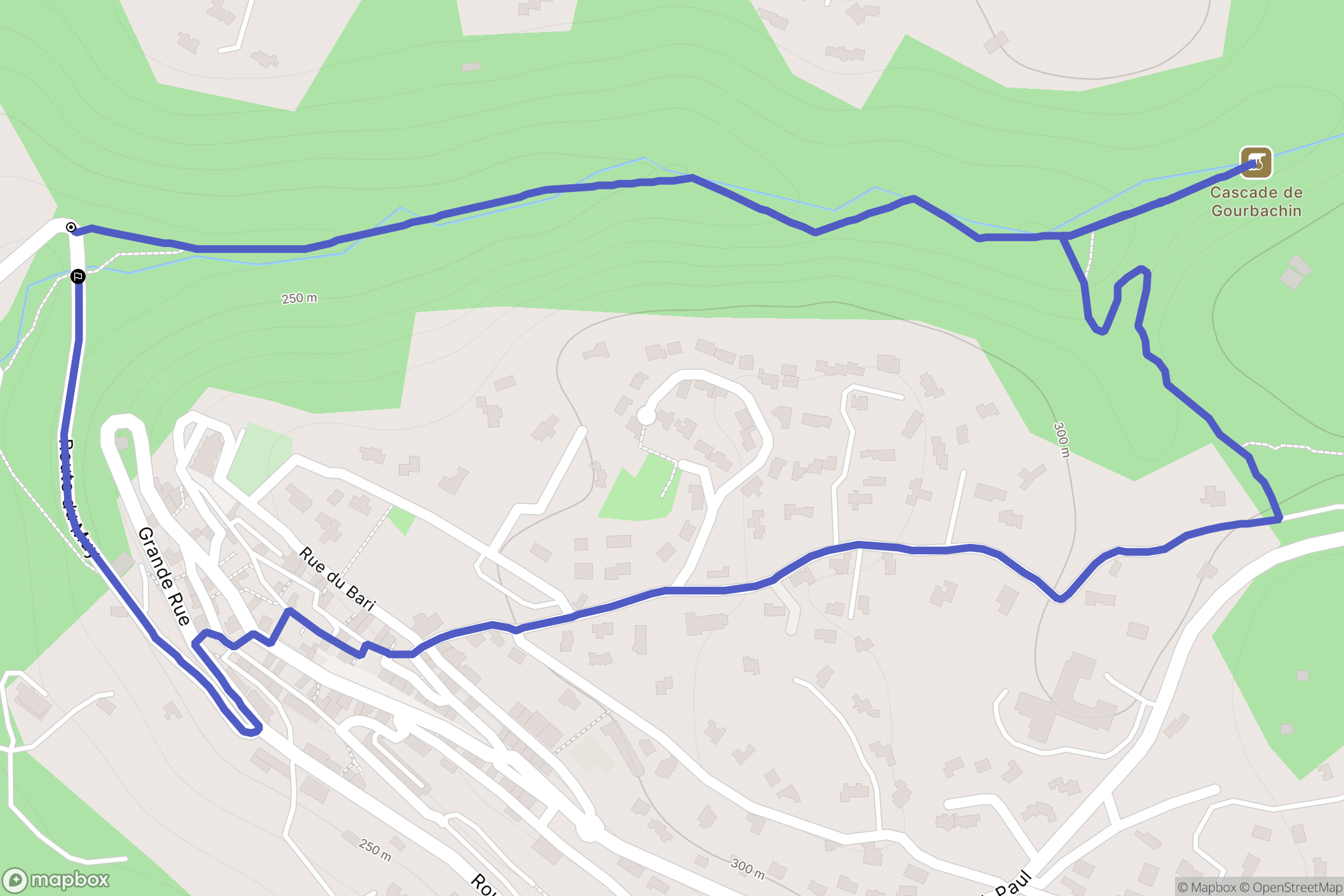 Bagnols-en-Forêt : carte du parcours de randonnée - France