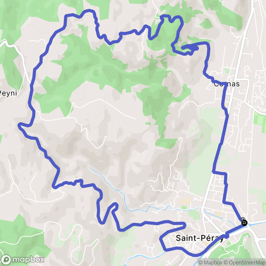 Saint-Péray : carte du parcours de randonnée - France