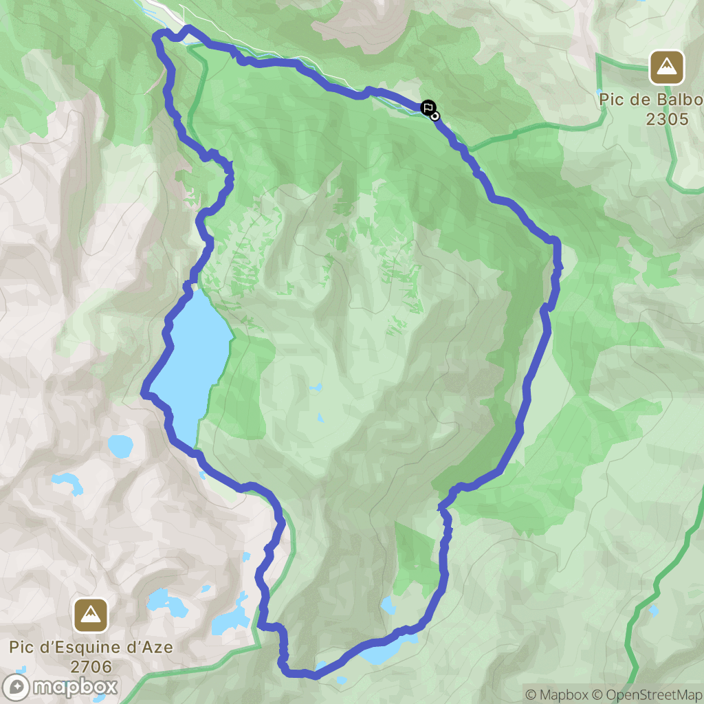 Orlu : carte du parcours de randonnée - France
