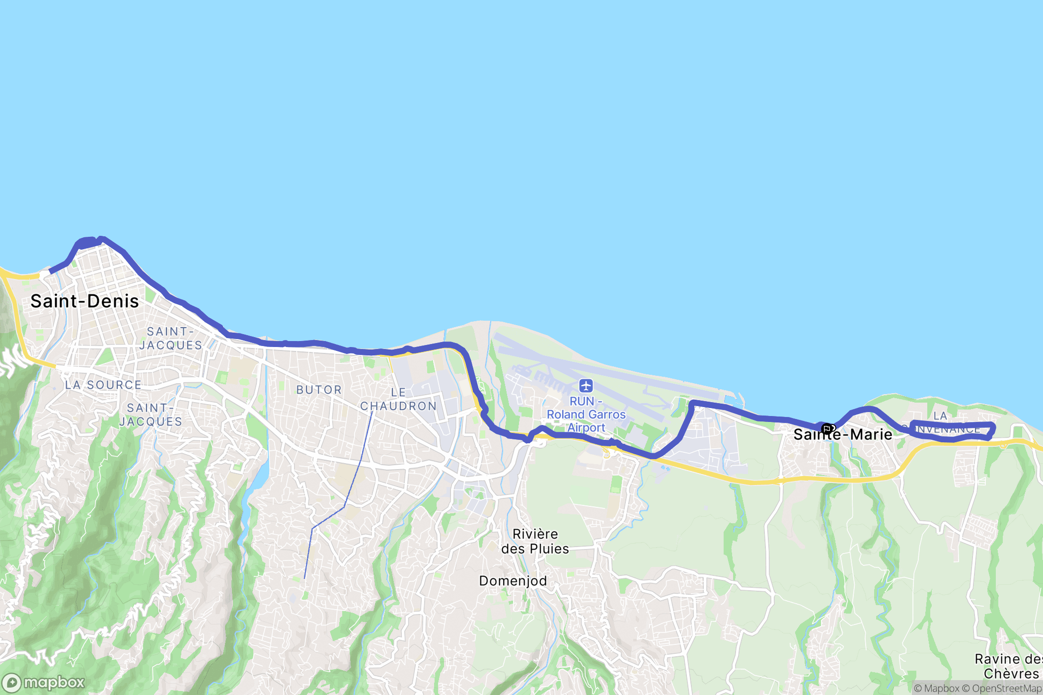 Sainte-Marie : carte du parcours de randonnée - France