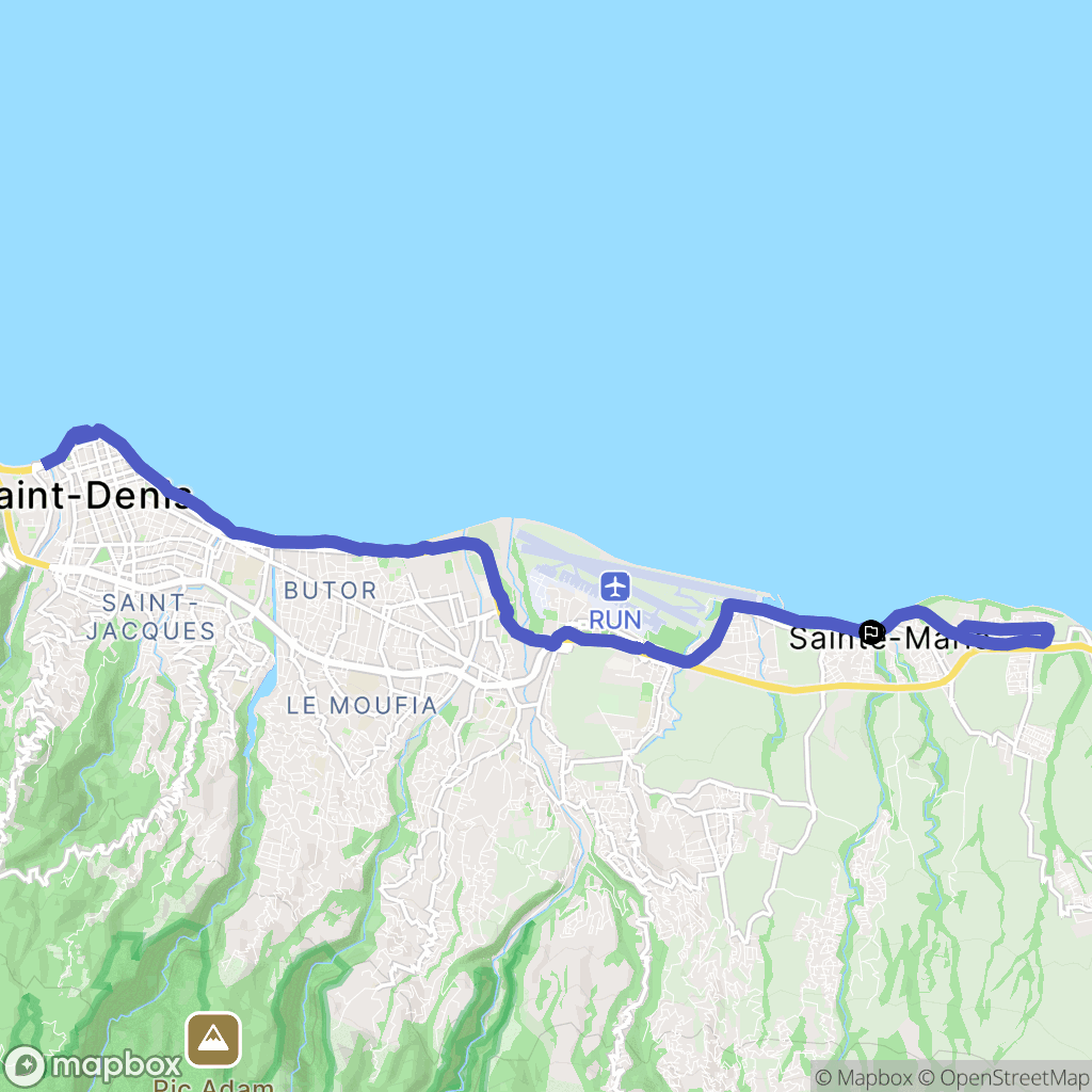 Sainte-Marie : carte du parcours de randonnée - France
