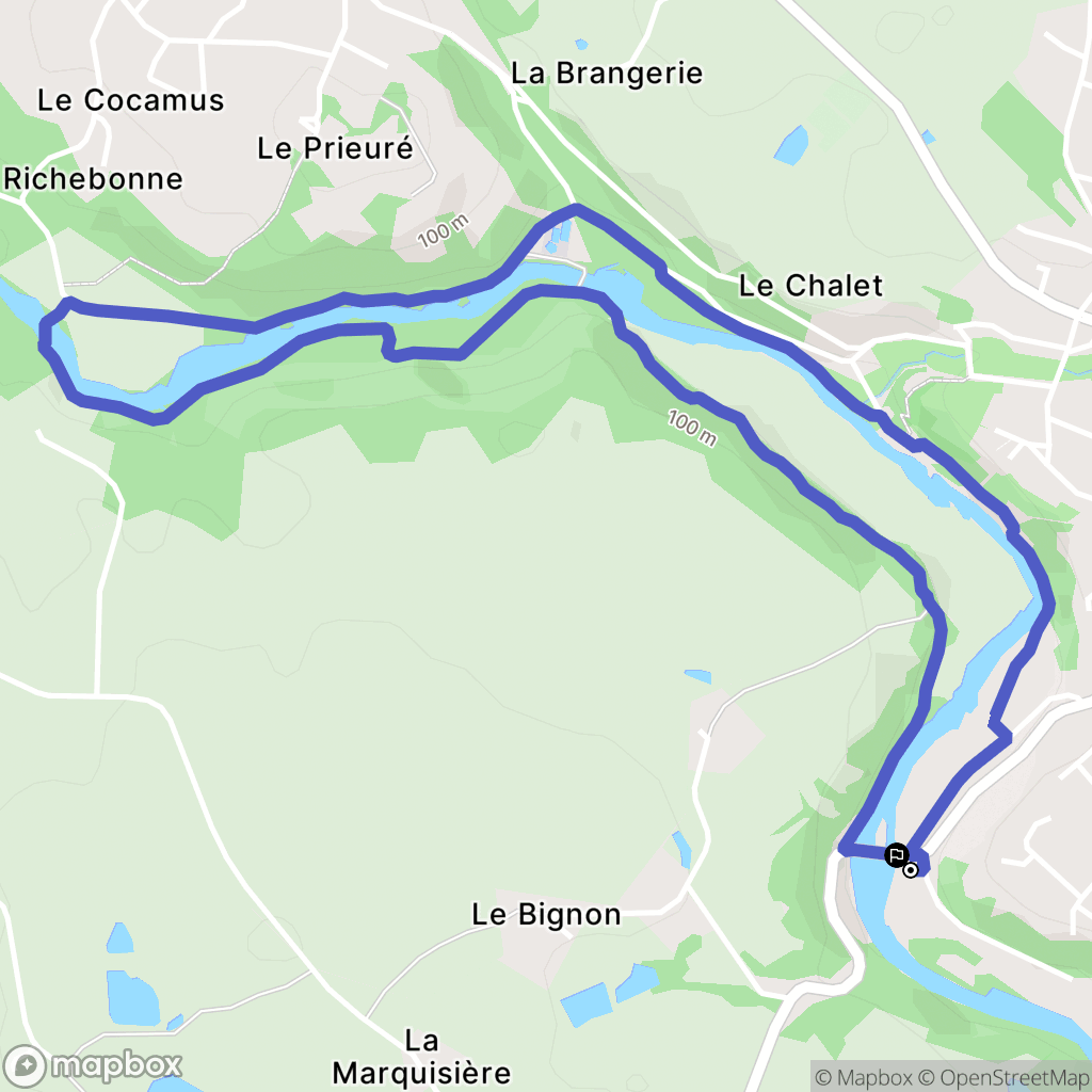 Mortagne-sur-Sèvre : carte du parcours de randonnée - France