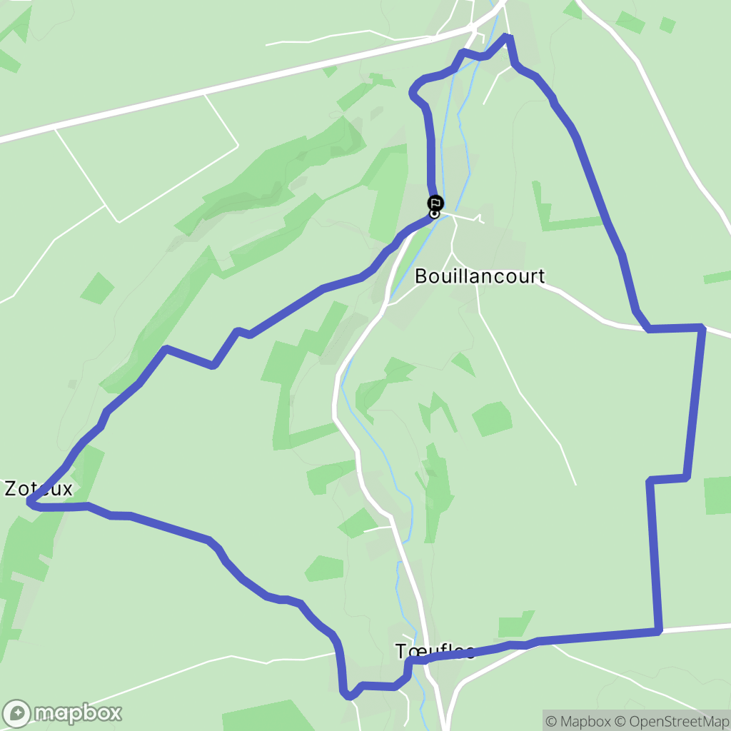 Moyenneville : carte du parcours de randonnée - France