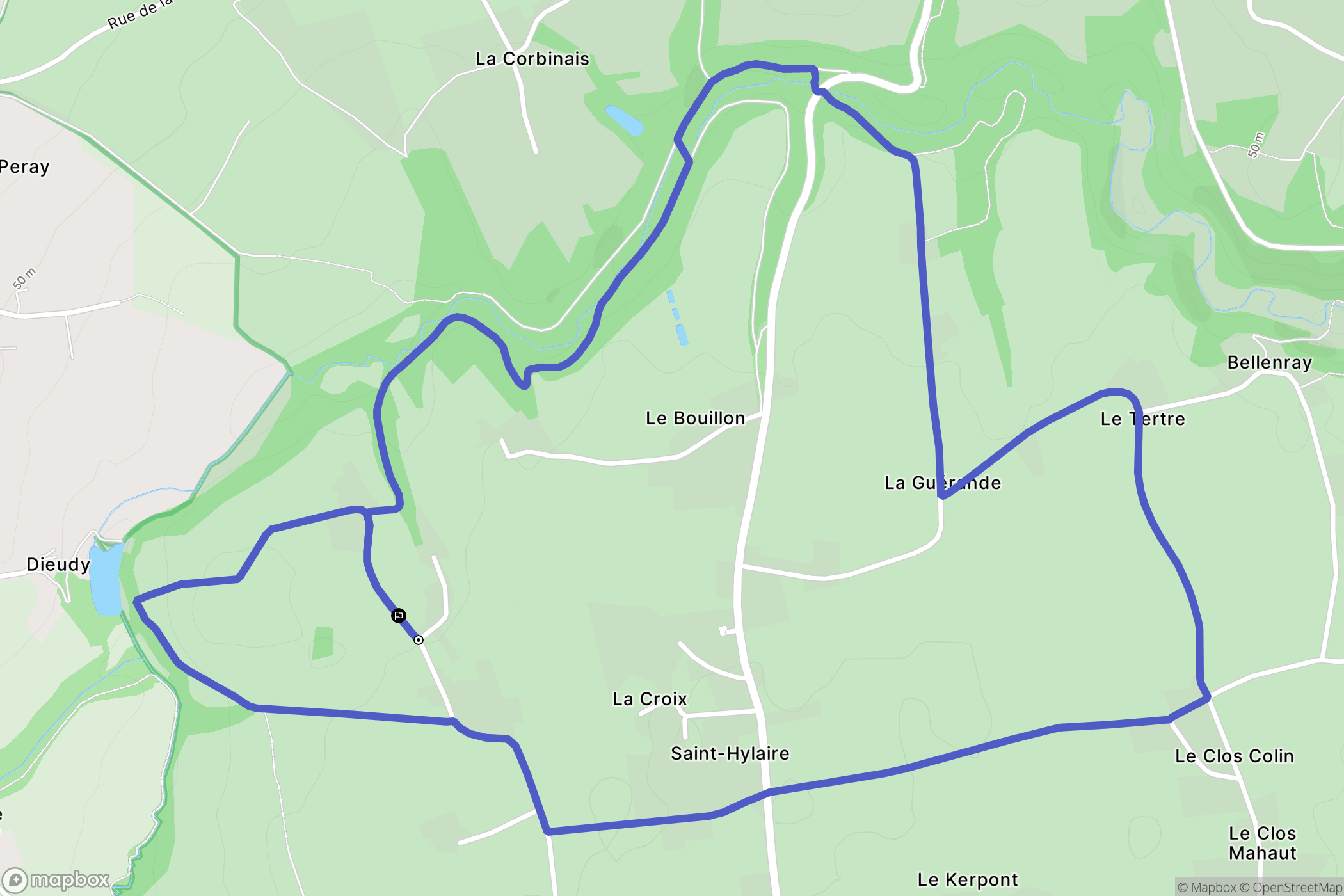 Saint-Lormel : carte du parcours de randonnée - France