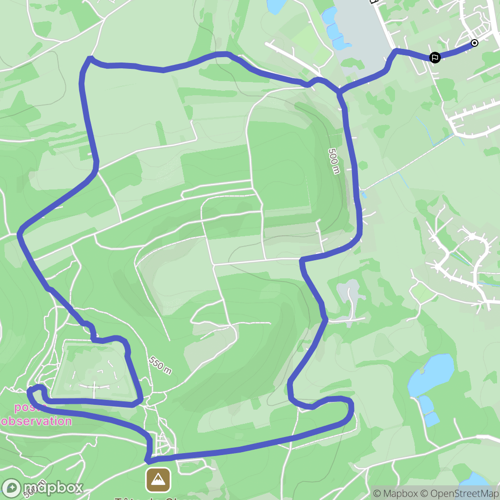 Giromagny : carte du parcours de randonnée - France