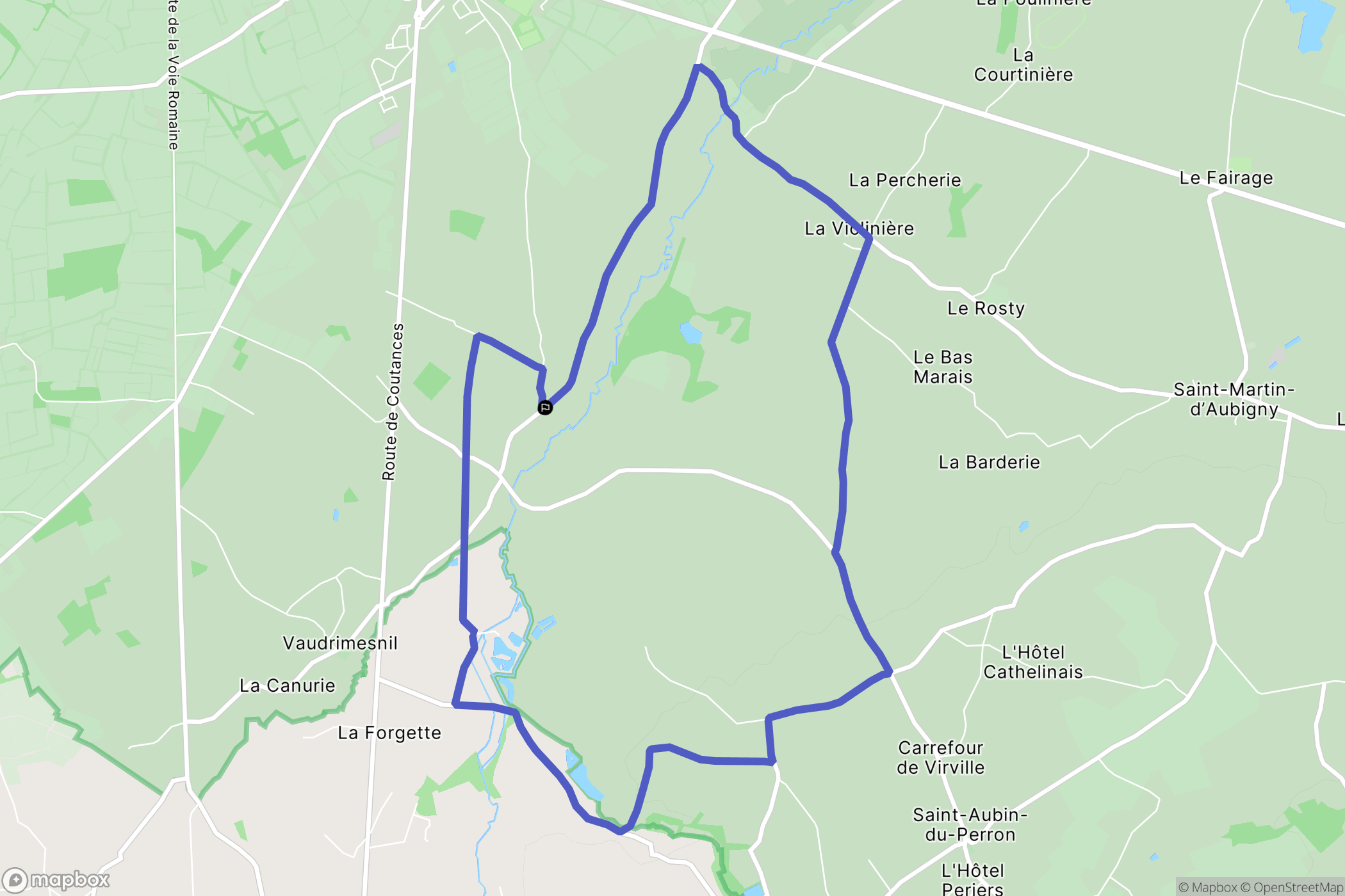 Saint-Sauveur-Villages : carte du parcours de randonnée - France