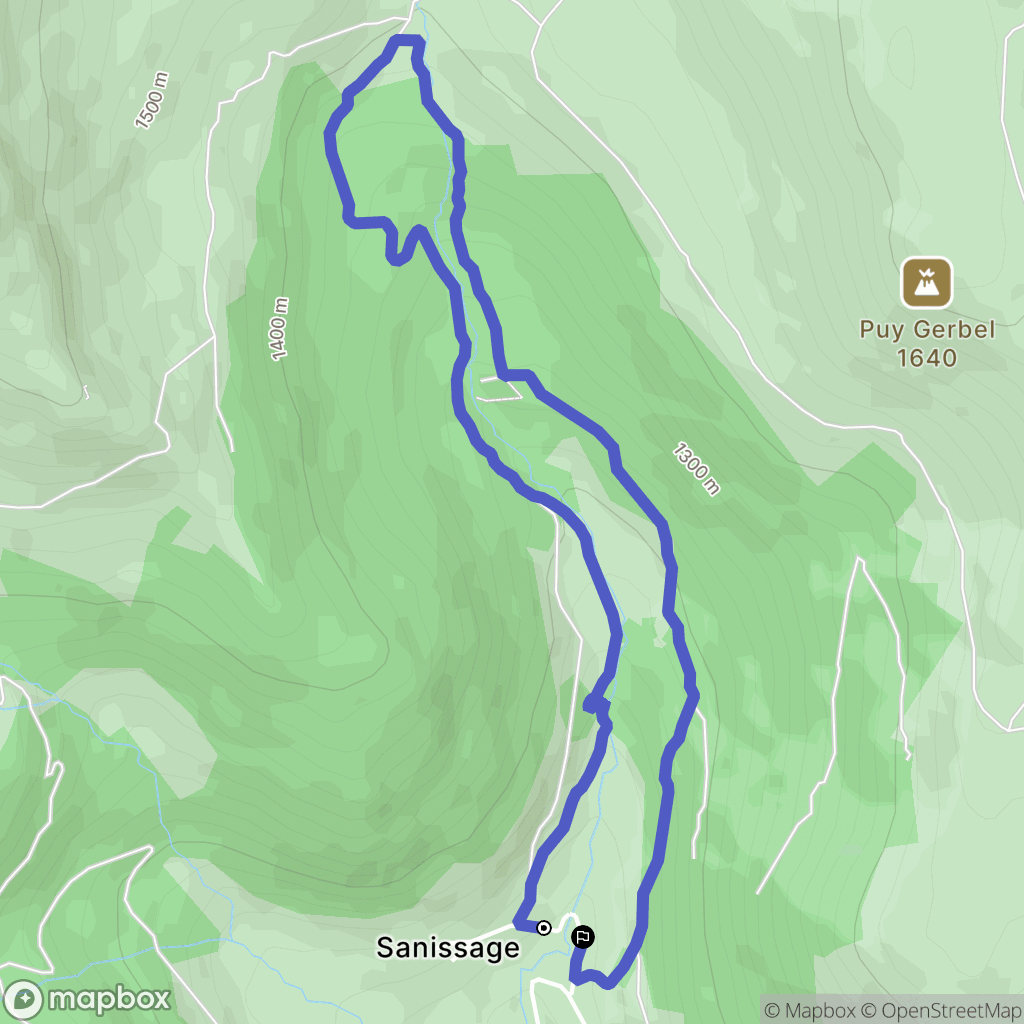 Brezons : carte du parcours de randonnée - France