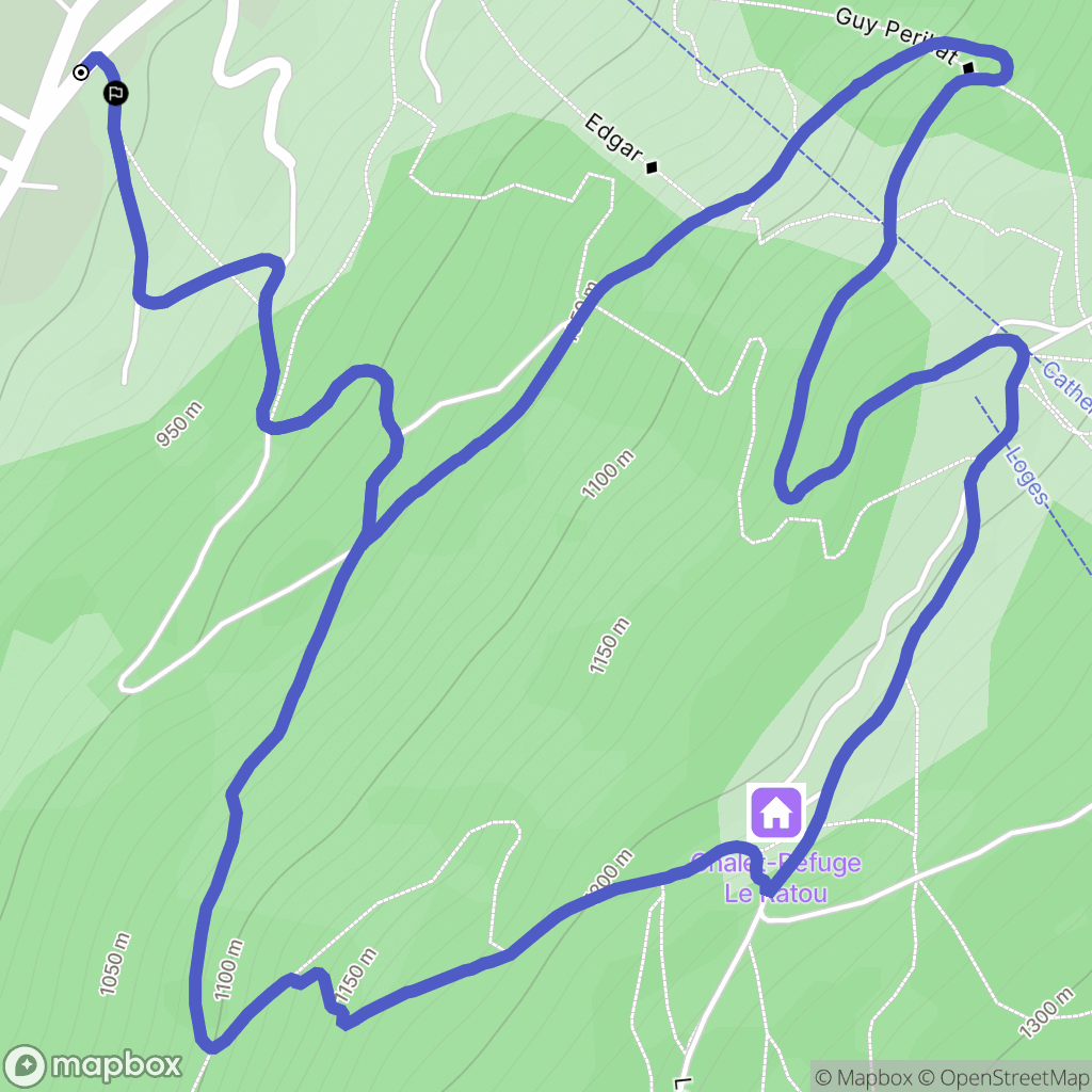 Lélex : carte du parcours de randonnée - France