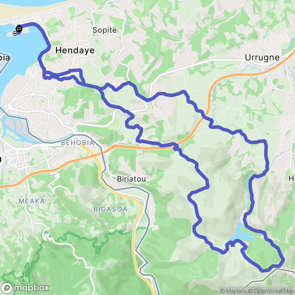 Hendaye : carte du parcours de randonnée - France
