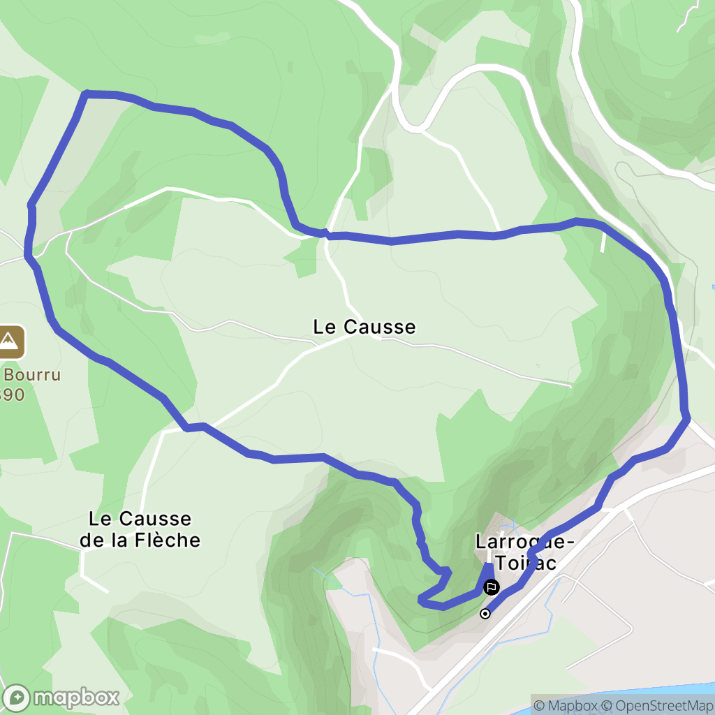Larroque-Toirac : carte du parcours de randonnée - France
