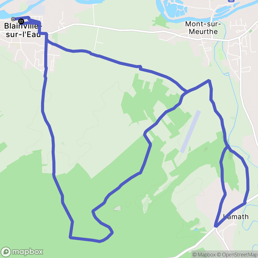 Blainville-sur-l'Eau : carte du parcours de randonnée - France