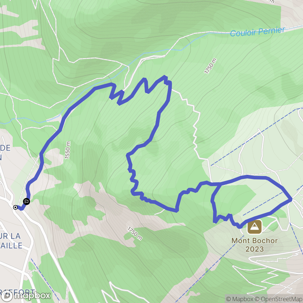 Pralognan-la-Vanoise : carte du parcours de randonnée - France