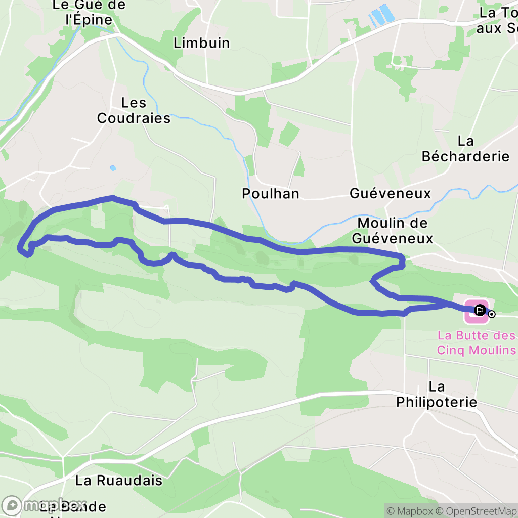 Saint-Jacut-les-Pins : carte du parcours de randonnée - France