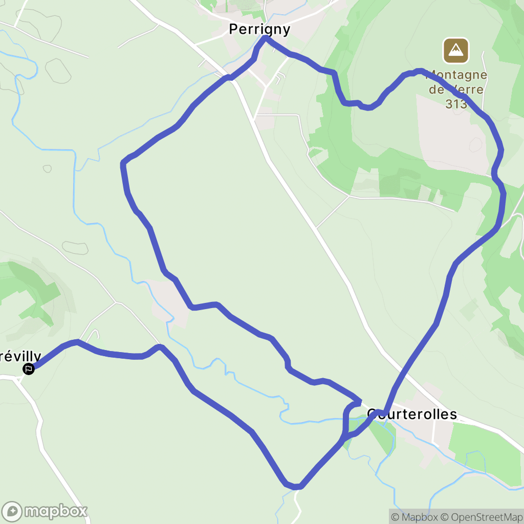 Guillon-Terre-Plaine : carte du parcours de randonnée - France