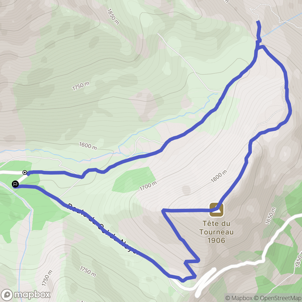 Le Dévoluy : carte du parcours de randonnée - France