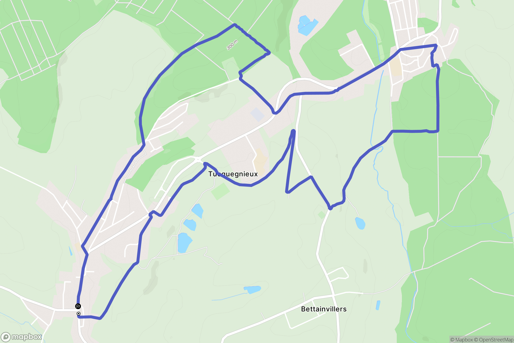 Tucquegnieux : carte du parcours de randonnée - France