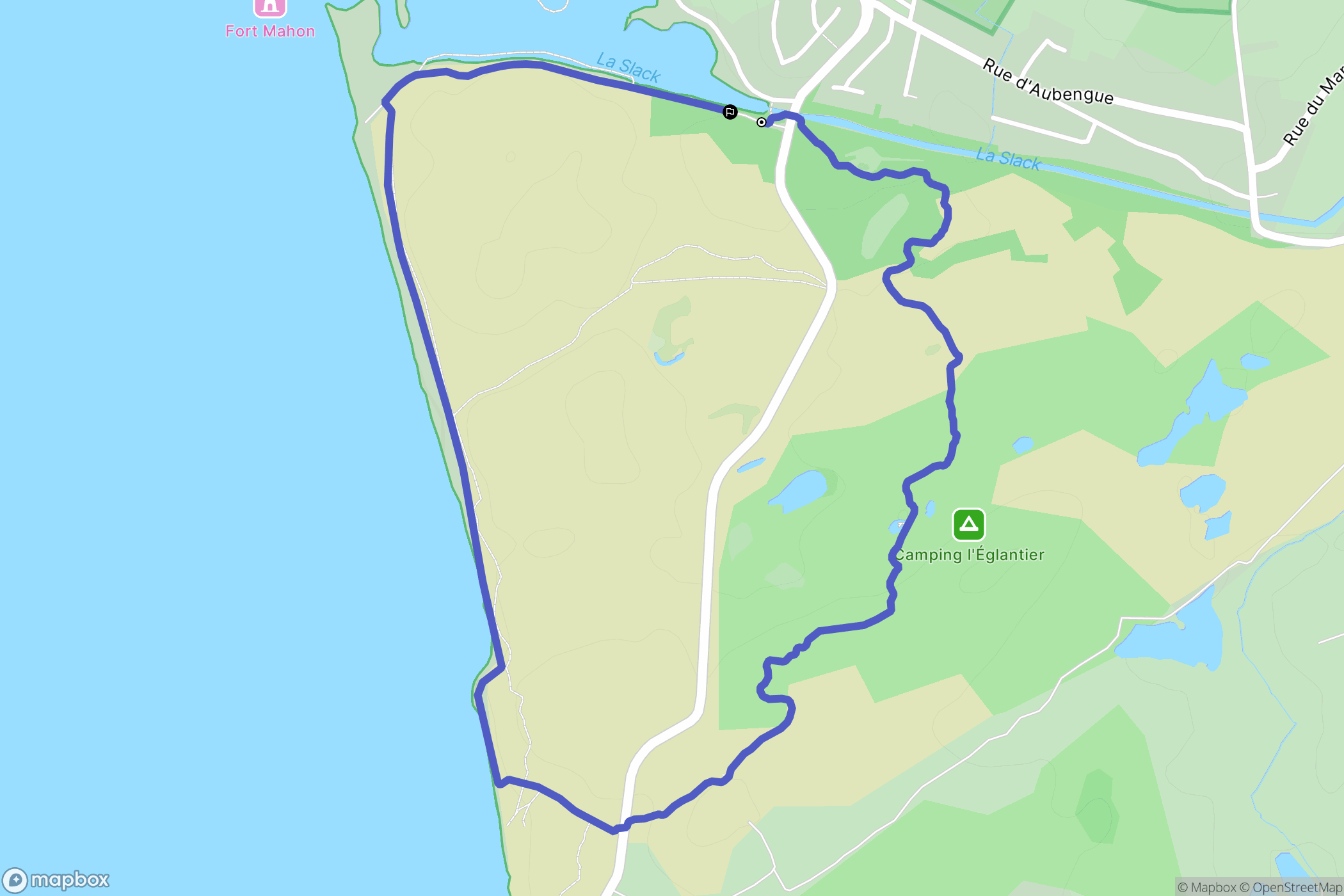 Ambleteuse : carte du parcours de randonnée - France
