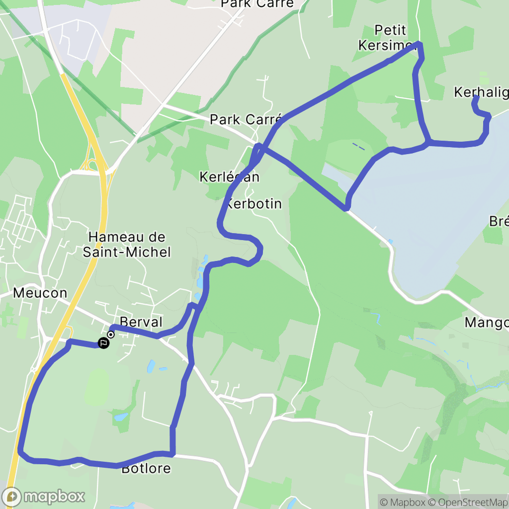 Saint-Avé : carte du parcours de randonnée - France