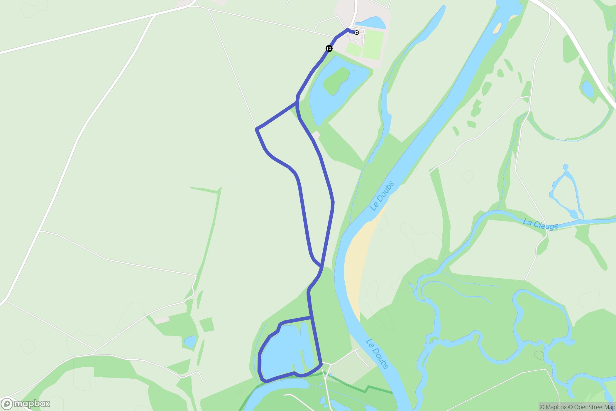 Gevry : carte du parcours de randonnée - France